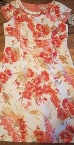 "Peach Summer" Floral Summer dress